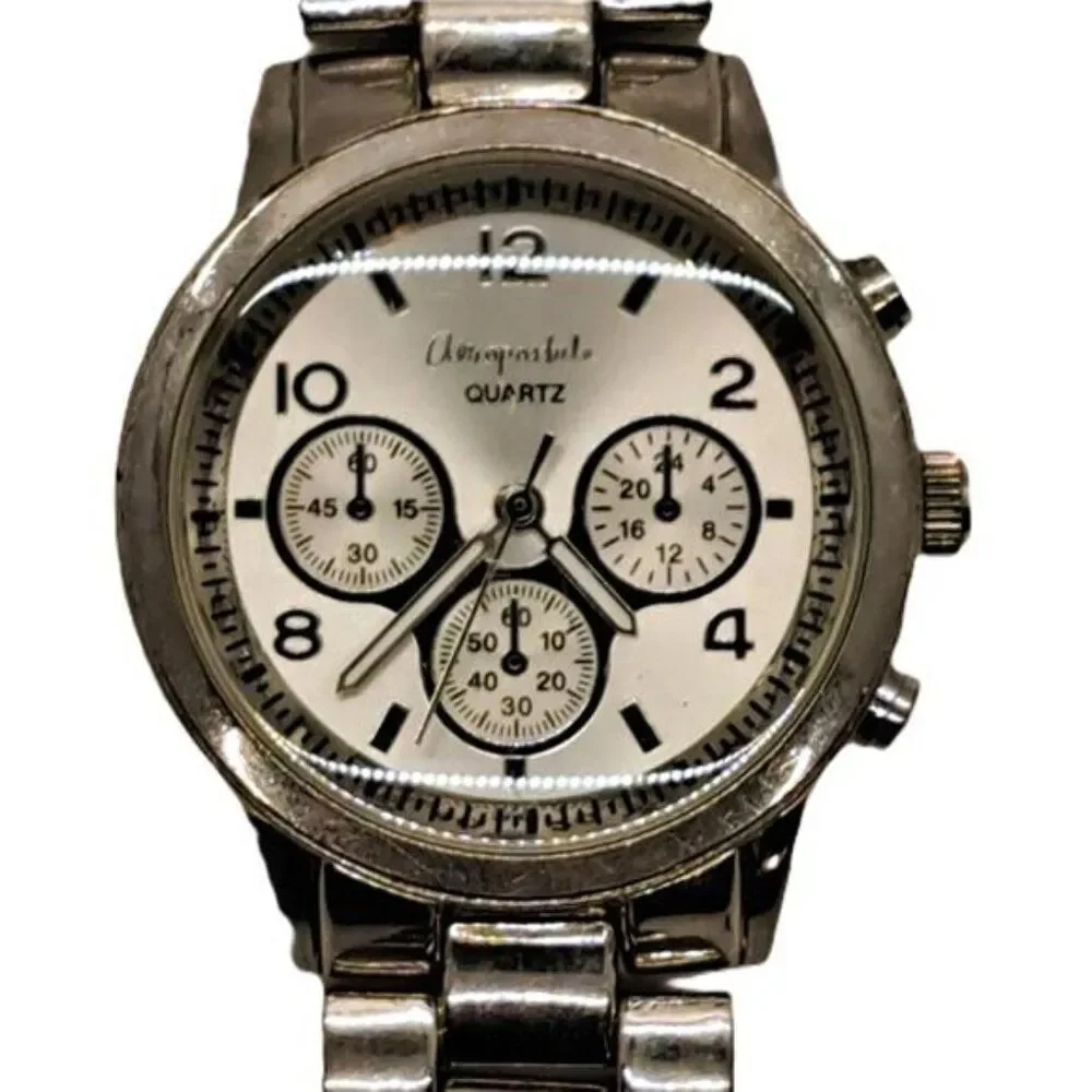 Aeropostale Ladies Stainless Steel Multi Dial WristWatch New Battery